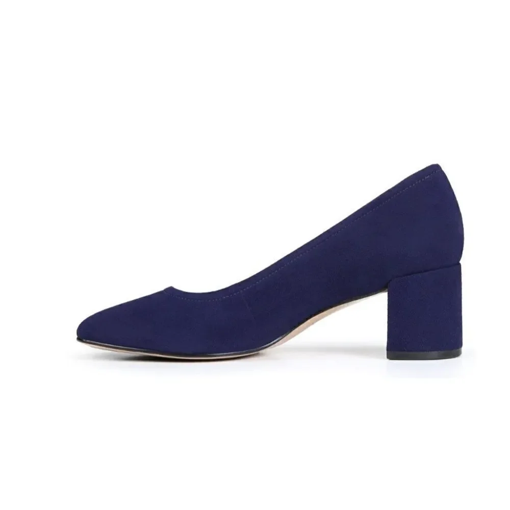 27 EDIT Naturalizer Rebecca Suede Block Heel Pumps (Wide)